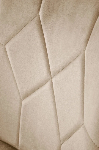 Čalouněná sametová jídelní židle Myanna béžová moderní s opěrkou