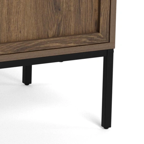 Komoda Palmdale kouřový dub moderní na černých nožkách 80 cm