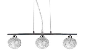 Závěsné svítidlo koule Sphere skleněné chromované 3 světla do obýváku a jídelny CANDELLUX