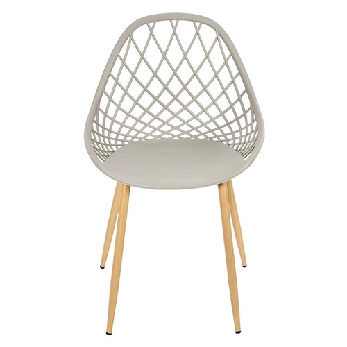 Jídelní židle Malaga Intesi šedá z plastu v ratanovém vzhledu, snadné čištění