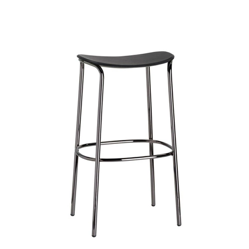 Moderní černá dřevěná barová stolička bez opěrky TRICK wood SCAB Design 75 cm do kuchyně