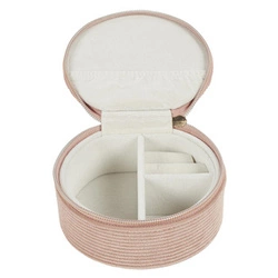 Organizér na šperky do zásuvky Velo růžový manšestrový s přihrádkami Intesi