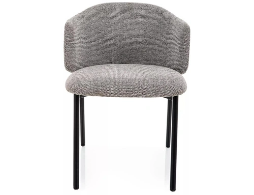 Čalouněná šedá jídelní židle Tacoma s područkami