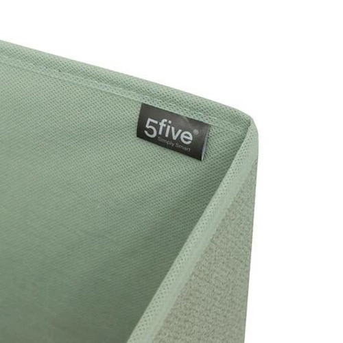 Látkový úložný box 31x31 pistáciový s kovovými úchyty 5five simply smart