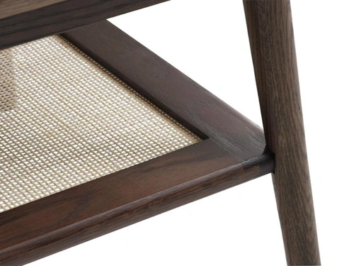 Konferenční stolek Barrali obdélníkový kouřový dub boho do obýváku