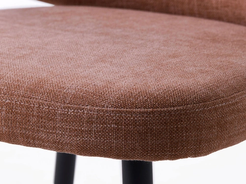 Čalouněná jídelní židle Naws růžová moderní na černých nohách do jídelny a obýváku