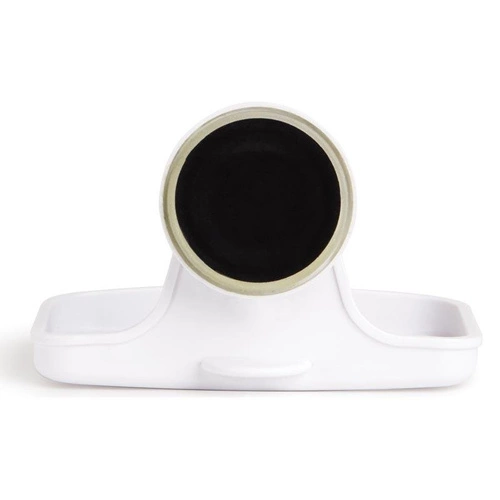 Bílá nástěnná mýdlenka FLEX Umbra s přísavkou a odtokem do koupelny