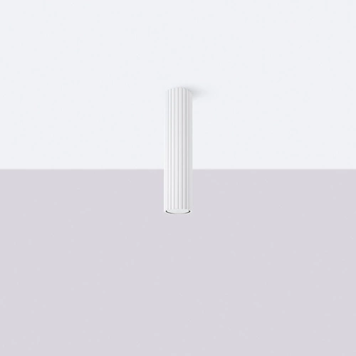 Stropní svítidlo KARBON 30 bílá moderní hliníková do obýváku a ložnice SOLLUX