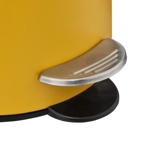 Koupelnový odpadkový koš 3L Colors žlutý kovový s pedálem a tichým zavíráním 5five