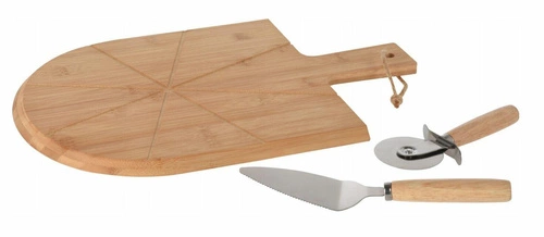 Bambusová sada na krájení pizzy