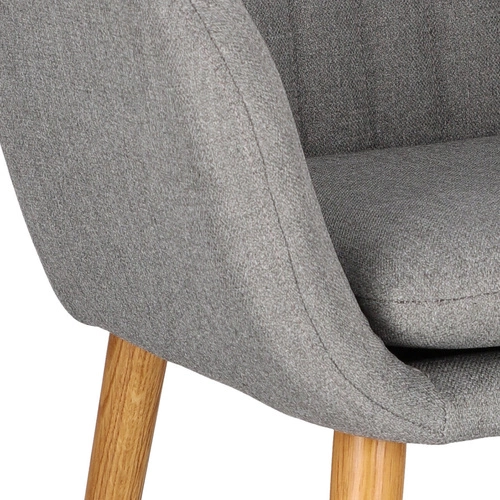 Čalouněná židle Emilia šedá s područkami do jídelny a obýváku skandinávský styl Actona