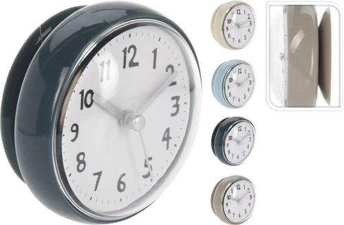 Voděodolné nástěnné hodiny šedé Blum Intesi 7 cm moderní do koupelny retro