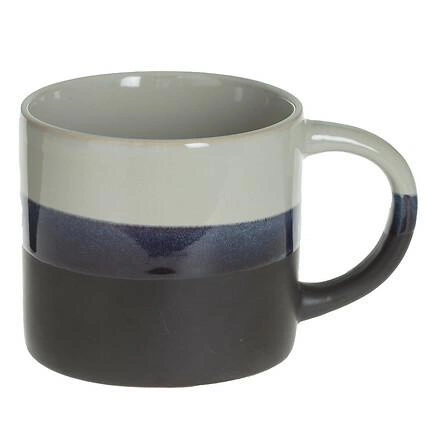 Keramický hrnek Lagune 340 ml šedý kulatý na kávu a čaj, myčka