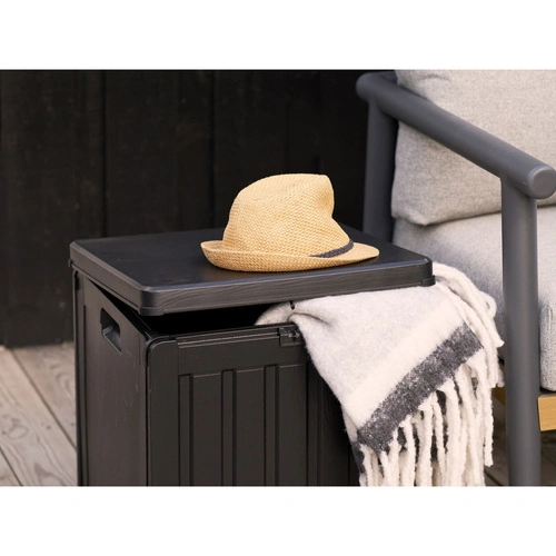 Zahradní úložný box na polštáře House Nordic Sobra 76 l černý plastový