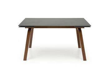 Rozkládací jídelní stůl Nozel černý mramor 140–200 cm moderní do jídelny a obýváku žulový