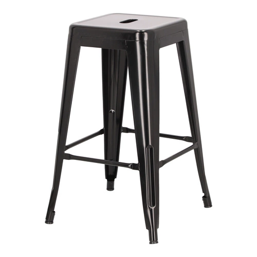 Barová židle Paris 66 cm černá inspirovaná Tolix OUTLET