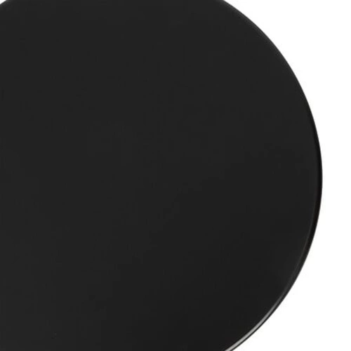 Kulatý konferenční stolek Chamlo černý dřevěný minimalistický do obýváku a ložnice 38 cm