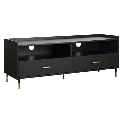 Černá TV komoda Tedy 120 cm moderní se zásuvkami do obýváku Atmosphera
