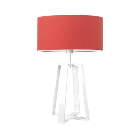 Lampa Thor stínidlo červené stojan bílý