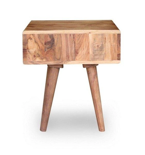 Noční stolek dřevěný 45 cm se zásuvkou skandinávský akácie hnědý Intesi