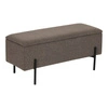 Čalouněná lavice Watford bouclé s úložným prostorem do předsíně hnědá