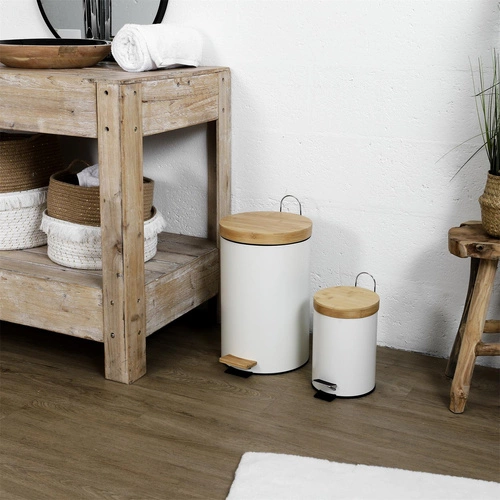 Sada 2 odpadkových košů bílá