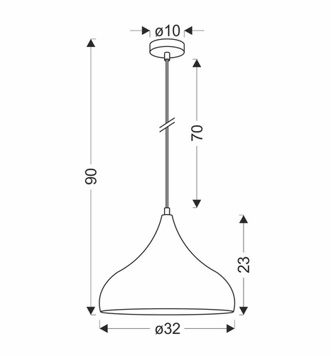 Závěsné svítidlo Viborg 320mm hnědé