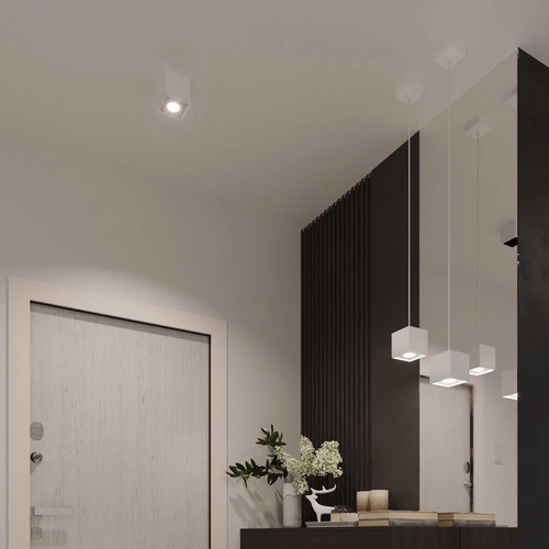 Závěsné svítidlo Quad 1 bílé moderní nad jídelní stůl a do kuchyně Sollux Lighting