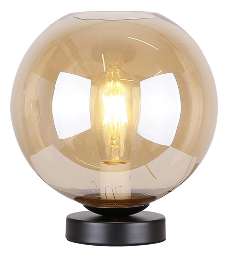 Stolní lampa GLOBE moderní skleněná jantarová do obýváku a ložnice CANDELLUX