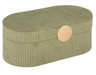 Zelený sametový organizér na šperky s přihrádkami a zrcátkem Atmosphera Enya