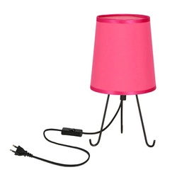 Smally stolní lampa černá 1x40 E14 stínidlo fuchsiové barvy