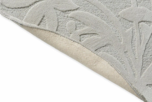 Vlněný kulatý koberec Cleavers 200x200 cm béžový do obývacího pokoje moderní ručně tkaný