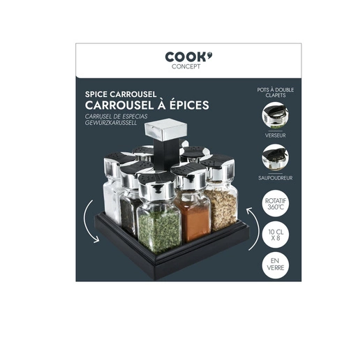 Otočný stojan na koření 8 nádob