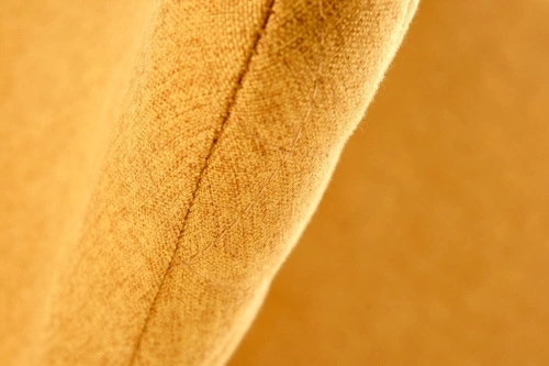 Čalouněná žlutá jídelní židle Honorine, moderní s černými nohami Intesi