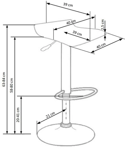Barová židle Jafar černá otočná z eko kůže výškově nastavitelná moderní do kuchyně a k ostrůvku Intesi