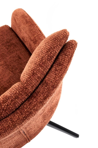 Otočná čalouněná židle Dahlia skořicová s područkami do jídelny a kanceláře Intesi