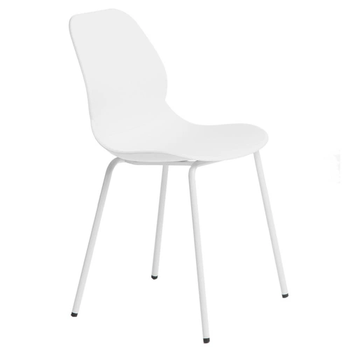 Jídelní židle Layer 4 Simplet bílá moderní z plastu a kovu minimalistická