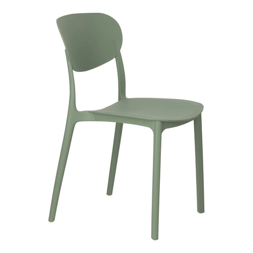Zelená plastová jídelní a zahradní stohovatelná židle z polypropylenu moderní 5five