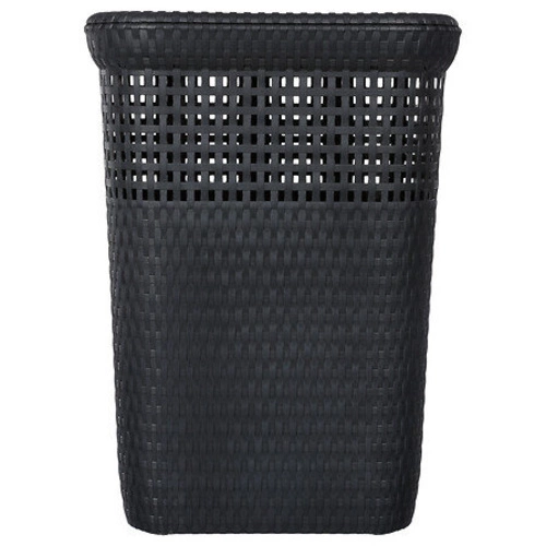 Šedý proutěný koš na prádlo 60 l z technoratanu 5five simply smart do koupelny a šatny