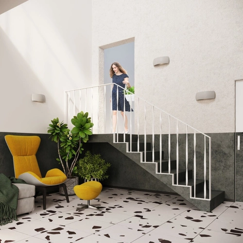 Moderní keramická nástěnná lampa Pontius šedá do obýváku a ložnice Sollux Lighting