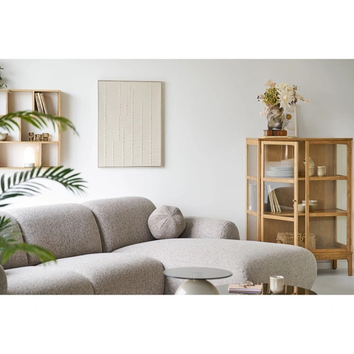 Nástěnná dekorace Ena House Nordic béžový reliéf 60x80 cm do obývacího pokoje