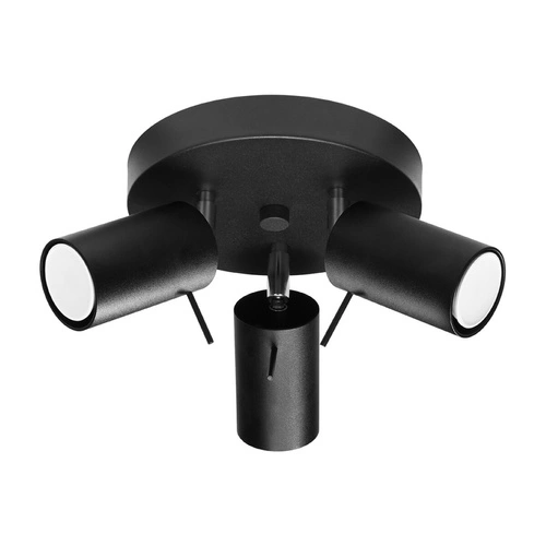 Stropní svítidlo černé RING 3P moderní kovové do obýváku, kuchyně nebo ložnice