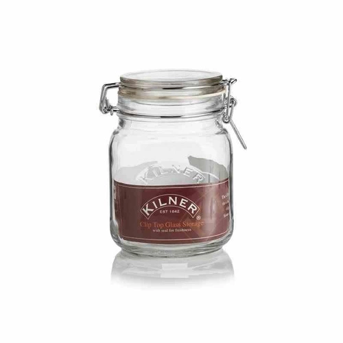 Sklenice 1l, Square Clip Top Jar KILNER
