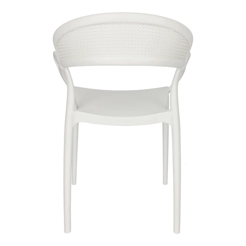 Zahradní plastová židle Salmi bílá Intesi, stohovatelná, snadno čistitelná