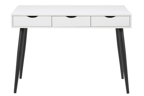 Skandinávský psací stůl Scandi Intesi bílý s 3 zásuvkami do pracovny a studentského pokoje