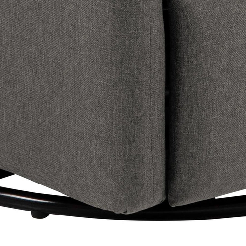 Rozkládací křeslo do obýváku Mikkeli šedé moderní s funkcí spaní a nastavitelným úhlem