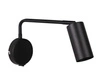 Moderní černé kovové nástěnné svítidlo Tina do ložnice a obýváku, nastavitelné, 31 cm