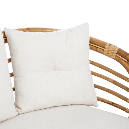 Boho pohovka Farah Atmosphera bílá ratanová dvoumístná s područkami do obýváku