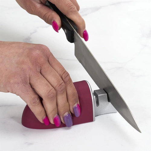 Intesi ocelový bílý brousek na kuchyňské nože oválný kompaktní