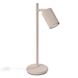 Stolní lampa KARBON moderní minimalistická béžová hliník do kanceláře a obýváku